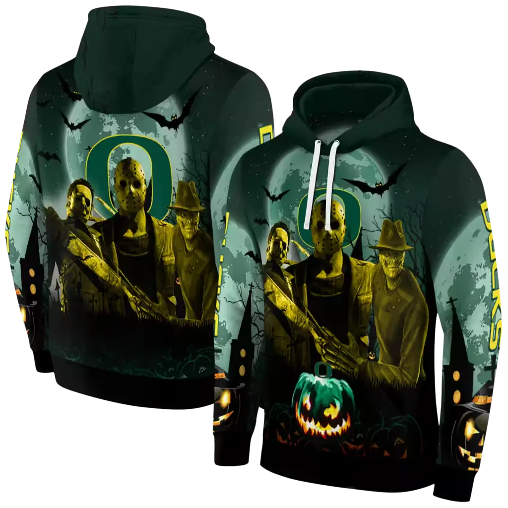 oregon ducks halloween vibes green black hoodie fashion forward oregon ducks halloween vibes green black hoodie fashion forward