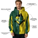oregon ducks heartbeat graphic green hoodie best selling