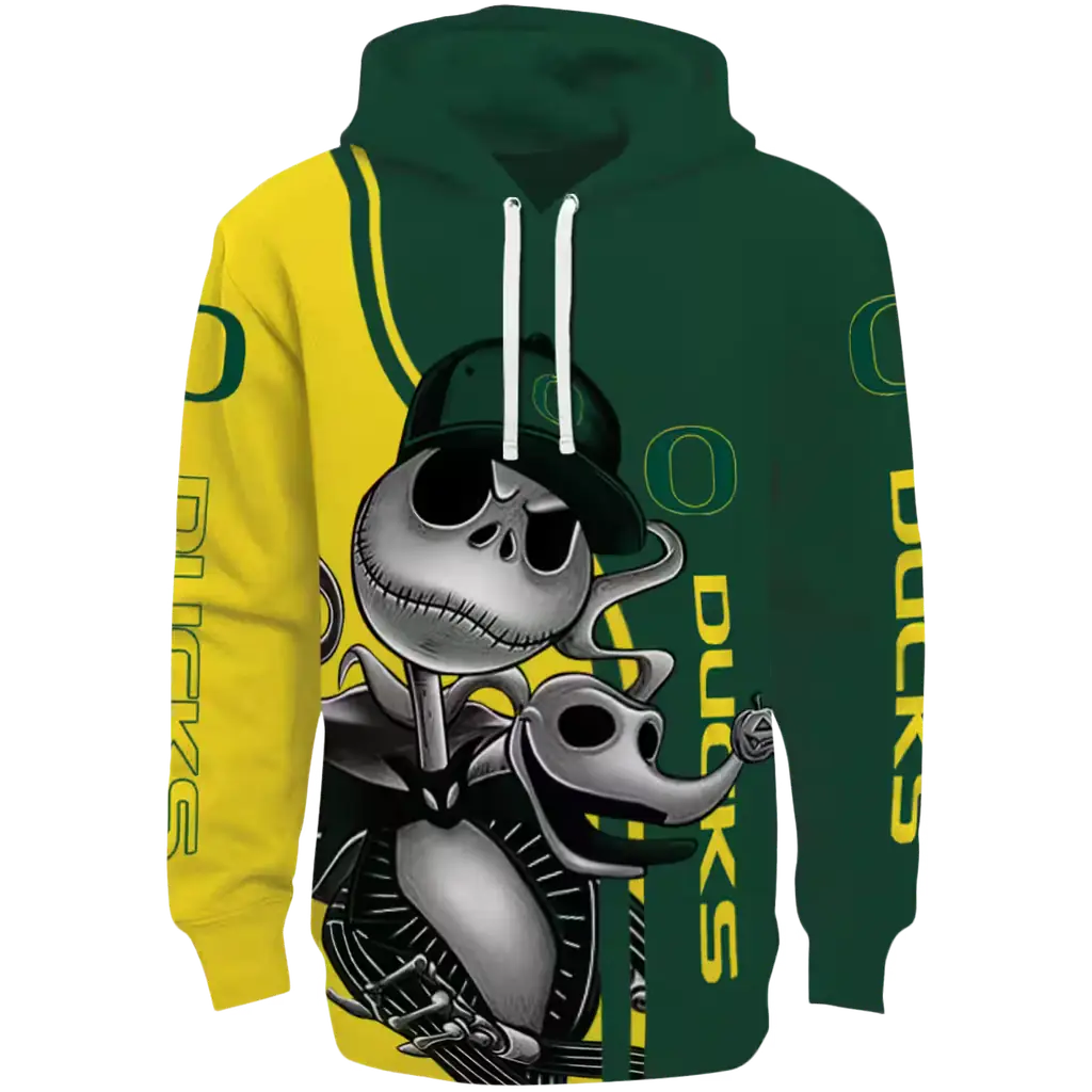 oregon ducks jack skellington green hoodie best selling oregon ducks jack skellington green hoodie best selling