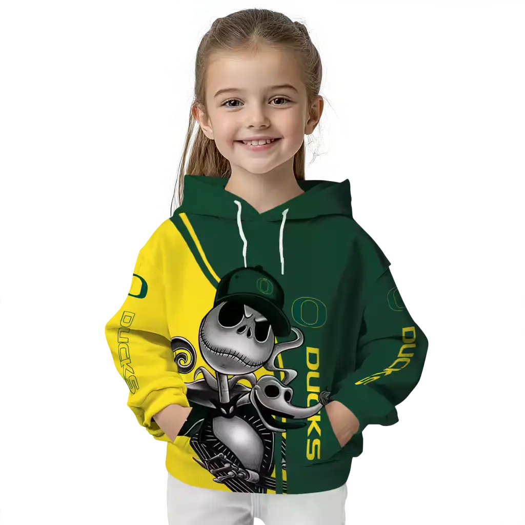oregon ducks jack skellington green hoodie top rated oregon ducks jack skellington green hoodie top rated