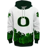 oregon ducks lucky motif white green hoodie best selling