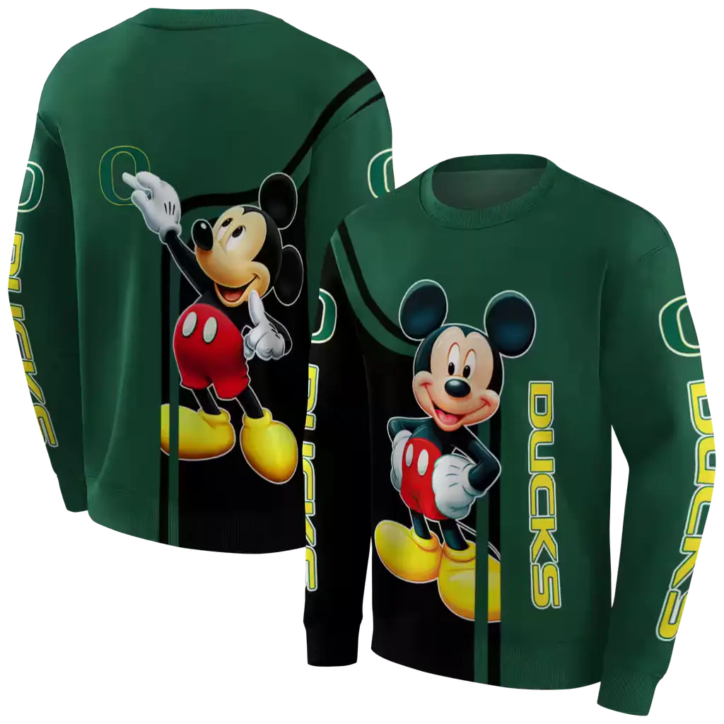 oregon ducks mickey mouse green black hoodie premium grade oregon ducks mickey mouse green black hoodie premium grade