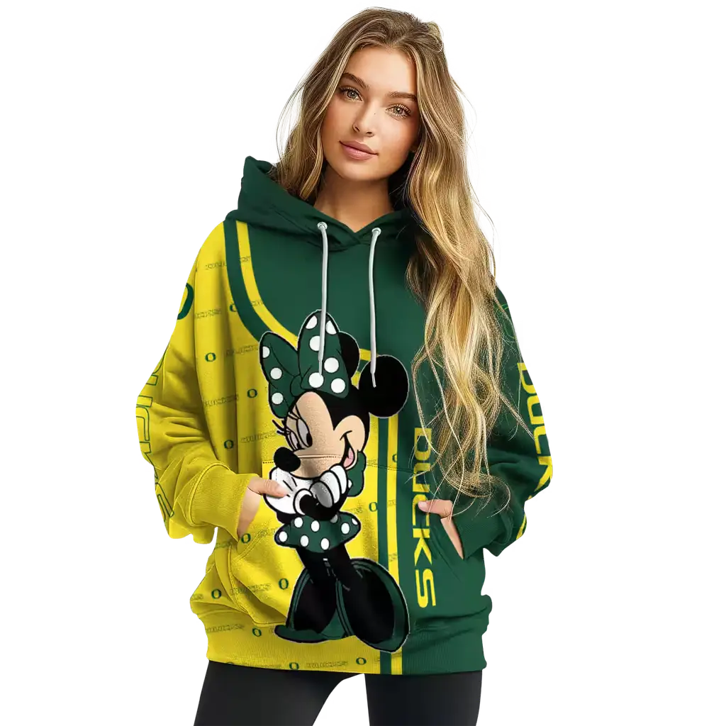 oregon ducks minnie mouse green hoodie high quality oregon ducks minnie mouse green hoodie high quality