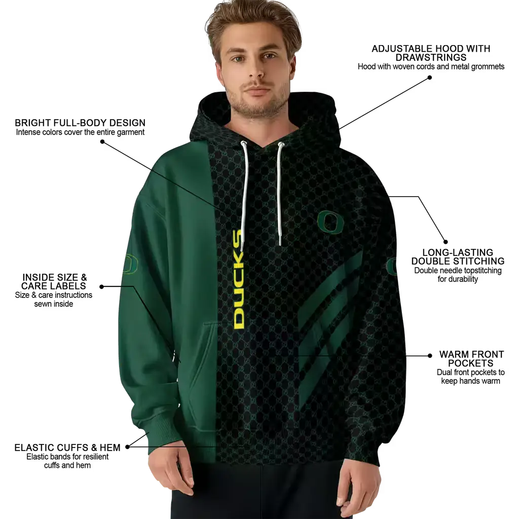 oregon ducks monogram pattern green hoodie latest model oregon ducks monogram pattern green hoodie latest model