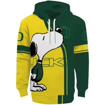 oregon ducks playful snoopy green hoodie best selling