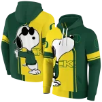 oregon ducks playful snoopy green hoodie best selling