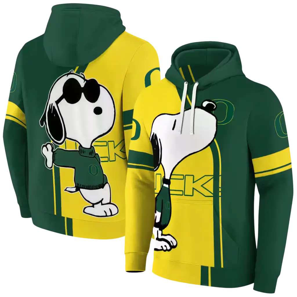 oregon ducks playful snoopy green hoodie fashion forward oregon ducks playful snoopy green hoodie fashion forward