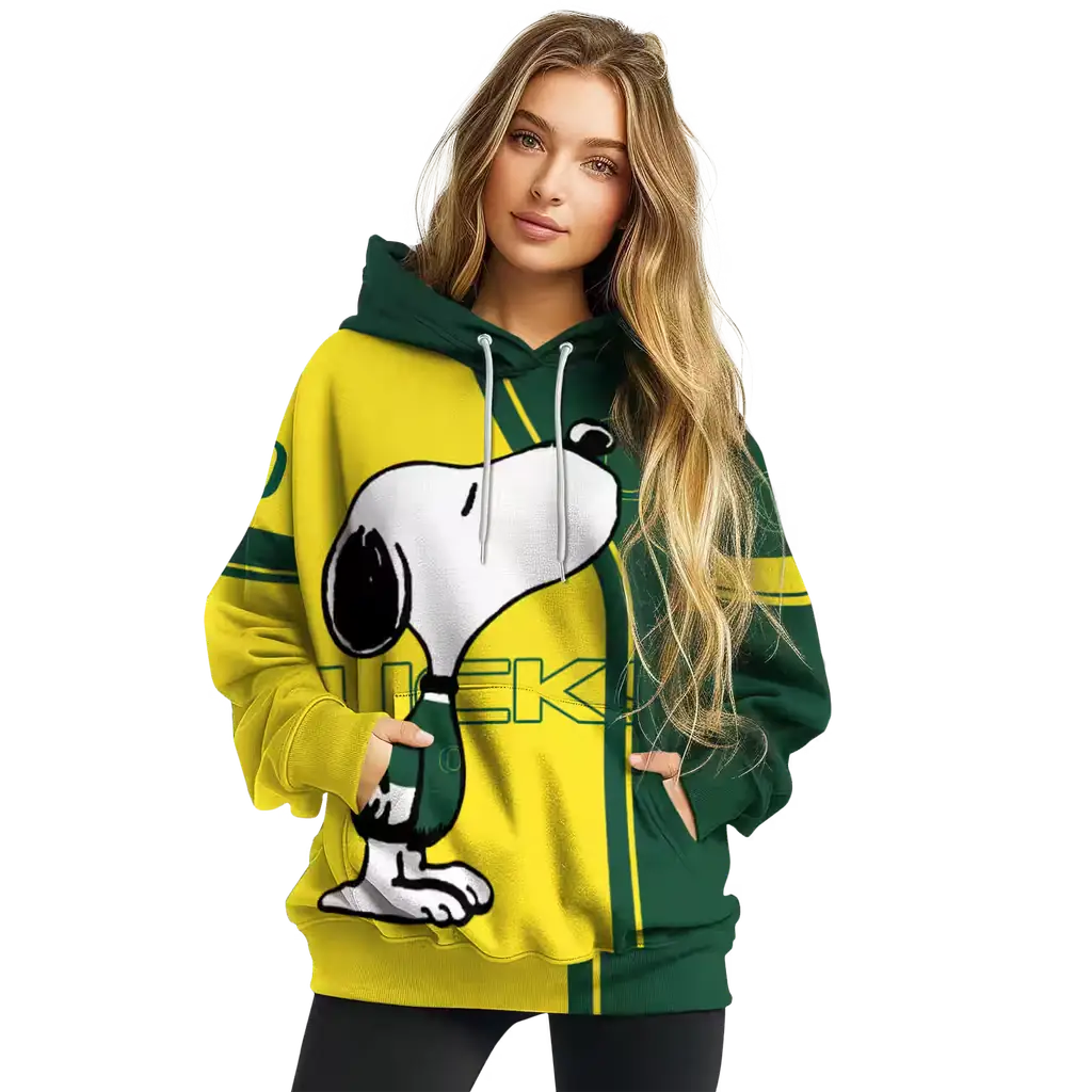 oregon ducks playful snoopy green hoodie high quality oregon ducks playful snoopy green hoodie high quality