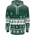 oregon ducks reindeer motif green hoodie best selling