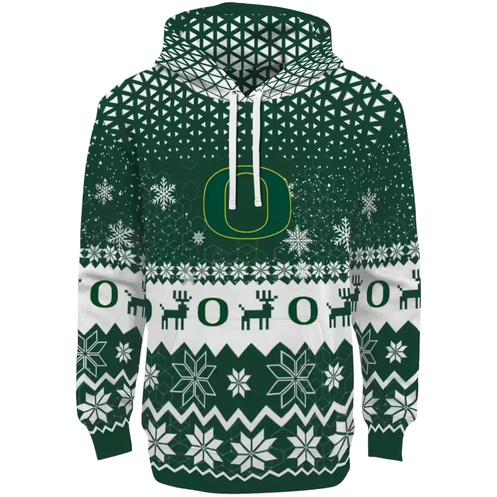 oregon ducks reindeer motif green hoodie best selling oregon ducks reindeer motif green hoodie best selling