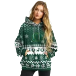 oregon ducks reindeer motif green hoodie best selling