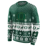 oregon ducks reindeer motif green hoodie best selling