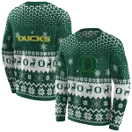 oregon ducks reindeer motif green hoodie best selling