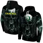 oregon ducks skull artwork green black hoodie best selling