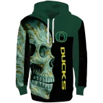 oregon ducks skull motif green black hoodie best selling