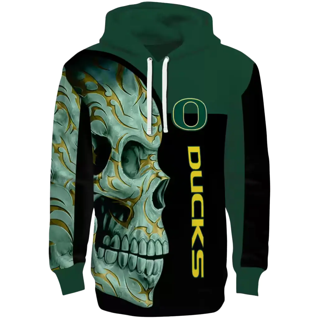 oregon ducks skull motif green black hoodie best selling oregon ducks skull motif green black hoodie best selling