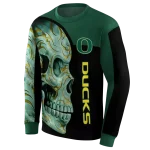 oregon ducks skull motif green black hoodie best selling