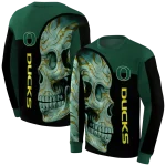 oregon ducks skull motif green black hoodie best selling