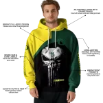 oregon ducks skull punisher yellow black hoodie best selling