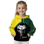 oregon ducks skull punisher yellow black hoodie best selling