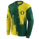 oregon ducks splatter effect green hoodie best selling