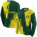 oregon ducks splatter effect green hoodie best selling