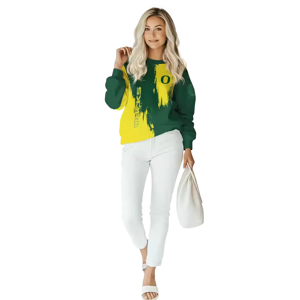 oregon ducks splatter effect green hoodie trendy oregon ducks splatter effect green hoodie trendy