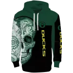 oregon ducks sugar skull green black hoodie best selling