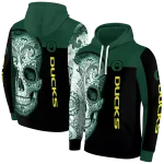 oregon ducks sugar skull green black hoodie best selling
