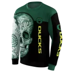 oregon ducks sugar skull green black hoodie best selling