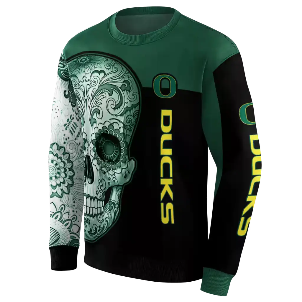oregon ducks sugar skull green black hoodie new arrival oregon ducks sugar skull green black hoodie new arrival