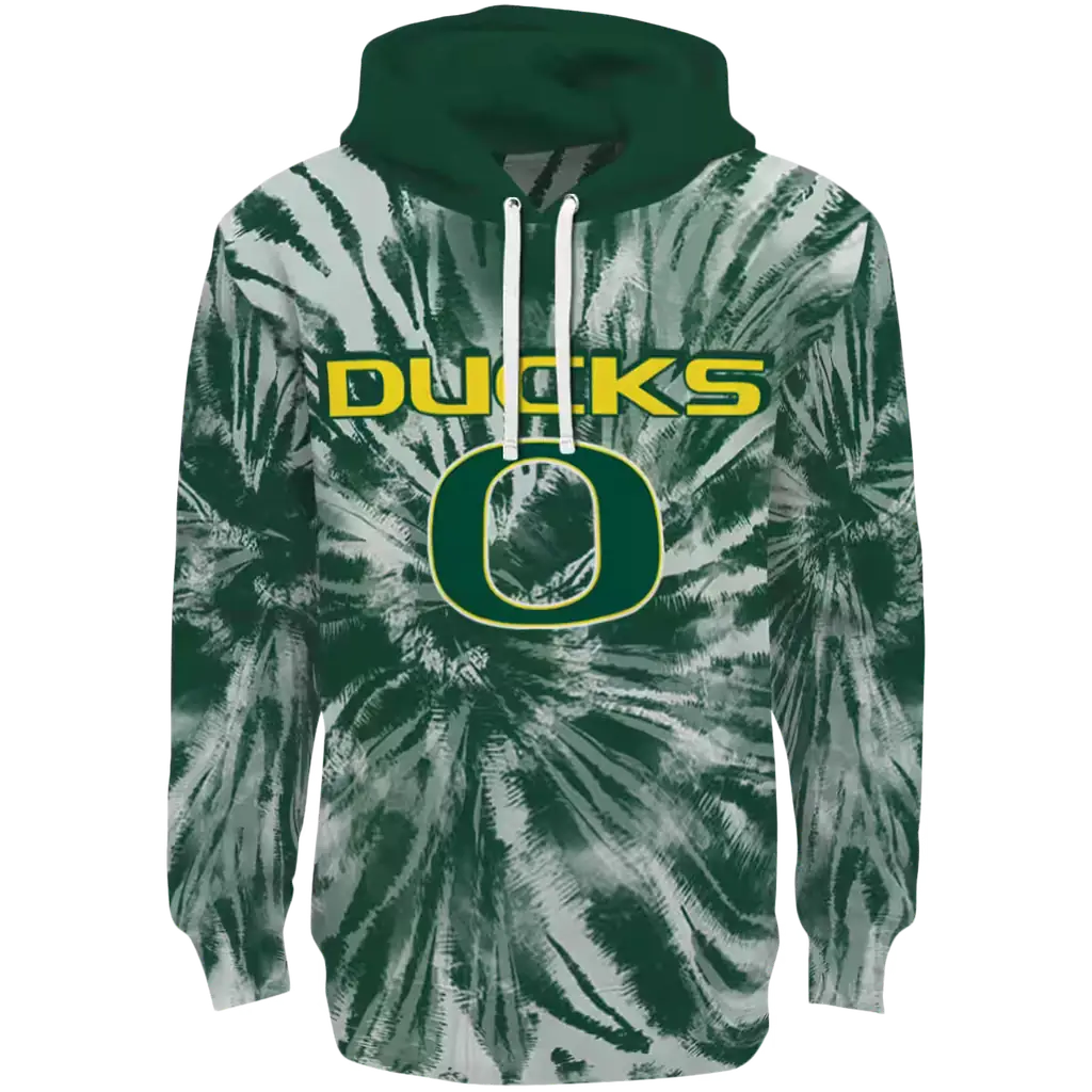 oregon ducks tie dye pattern green hoodie best selling oregon ducks tie dye pattern green hoodie best selling