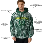 oregon ducks tie dye pattern green hoodie best selling