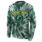 oregon ducks tie dye pattern green hoodie best selling