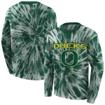 oregon ducks tie dye pattern green hoodie best selling