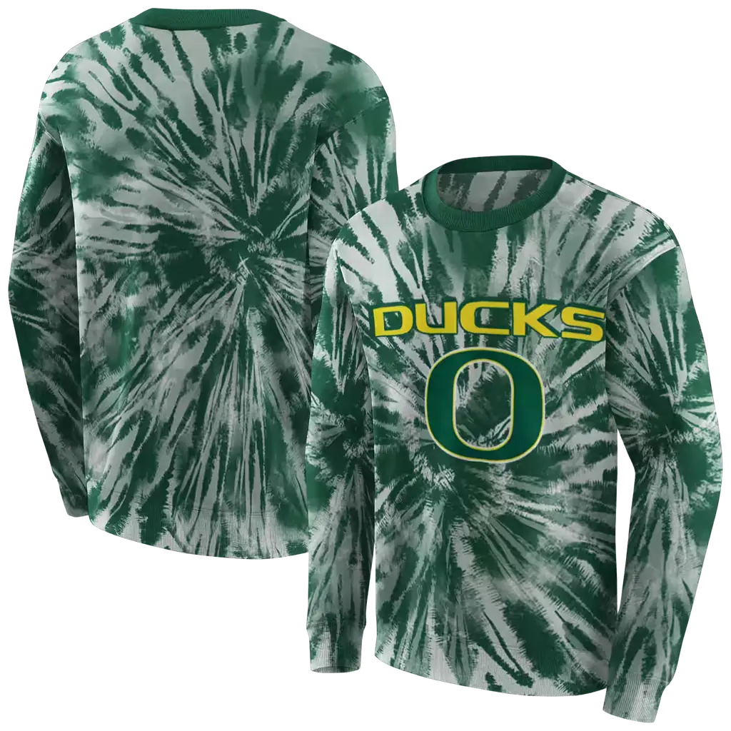 oregon ducks tie dye pattern green hoodie premium grade oregon ducks tie dye pattern green hoodie premium grade