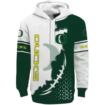 oregon ducks triangular pattern green white hoodie best selling