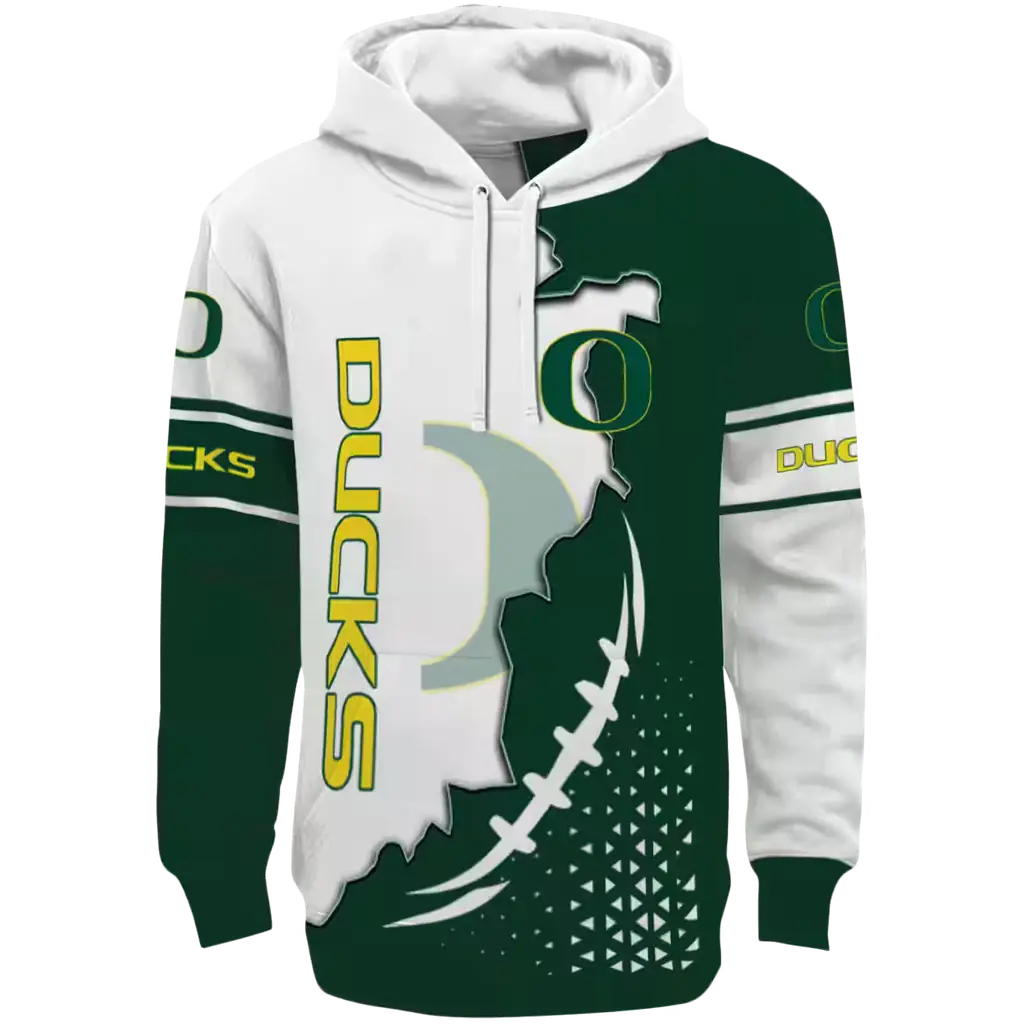 oregon ducks triangular pattern green white hoodie best selling oregon ducks triangular pattern green white hoodie best selling