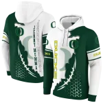 oregon ducks triangular pattern green white hoodie best selling