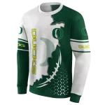 oregon ducks triangular pattern green white hoodie best selling