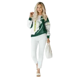 oregon ducks triangular pattern green white hoodie best selling