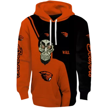 oregon state beavers achmed skull orange hoodie best selling