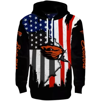 oregon state beavers american pride black hoodie best selling
