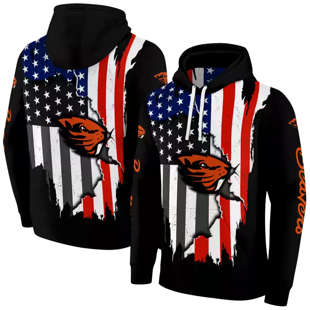 oregon state beavers american pride black hoodie fashion forward oregon state beavers american pride black hoodie fashion forward