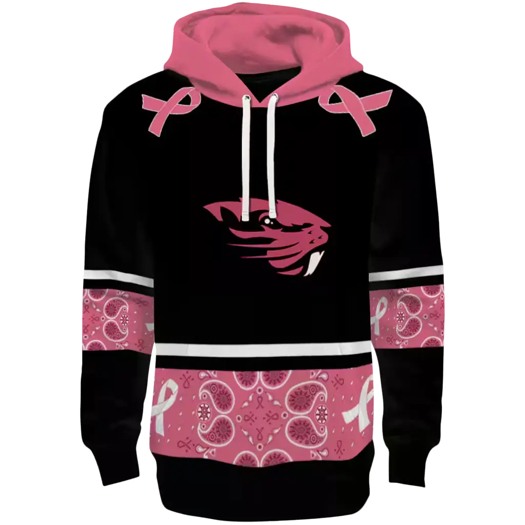 oregon state beavers awareness ribbon black pink hoodie best selling oregon state beavers awareness ribbon black pink hoodie best selling