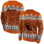 oregon state beavers christmas trees orange hoodie best selling