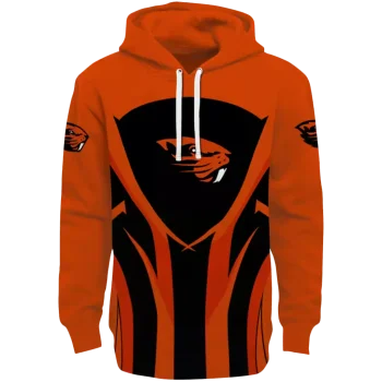 oregon state beavers concentric lines orange black hoodie best selling