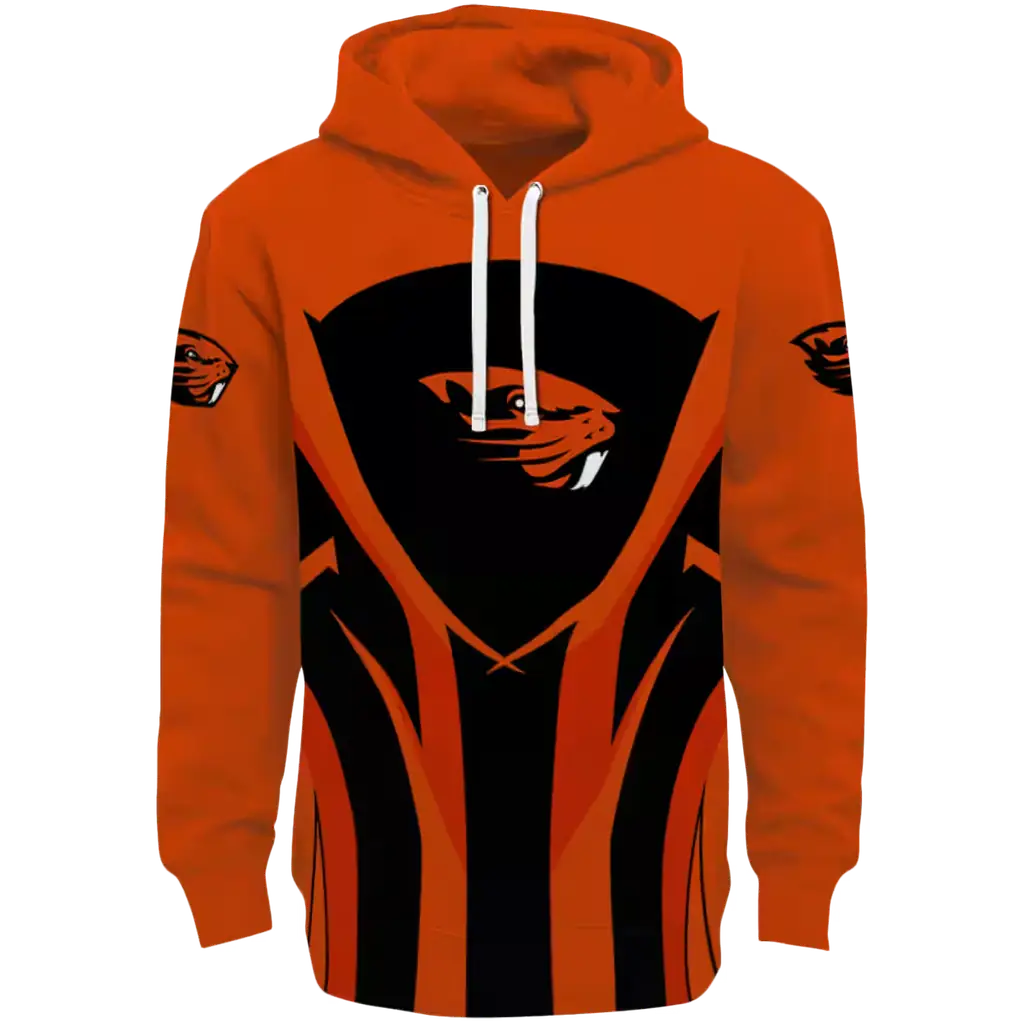 oregon state beavers concentric lines orange black hoodie best selling oregon state beavers concentric lines orange black hoodie best selling