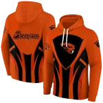 oregon state beavers concentric lines orange black hoodie best selling
