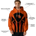 oregon state beavers concentric lines orange black hoodie best selling